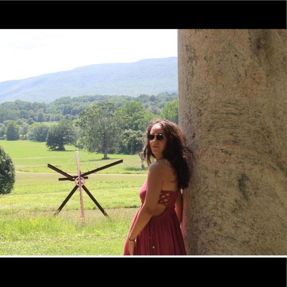 Pink Free People dress w/ lace-up sides - Picture 2 of 2